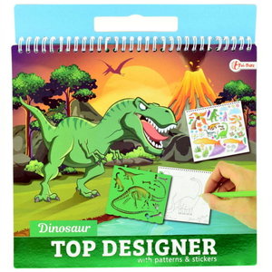 Dinosaurus Top Designer met stickers en sjablonen