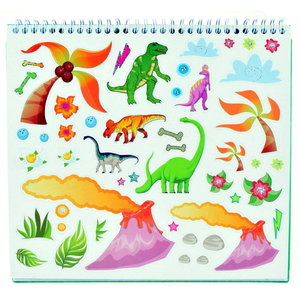 Dinosaurus Top Designer met stickers en sjablonen