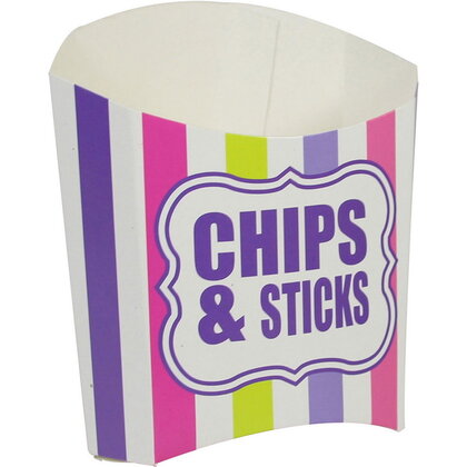 Snackbakjes Chips & Sticks 8 stuks pastelkleuren