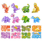 3D Puzzels Dinosaurus 8 stuks