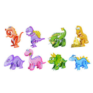 3D Puzzels Dinosaurus 8 stuks Op is Op