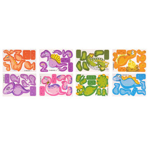 3D Puzzels Dinosaurus 8 stuks Op is Op