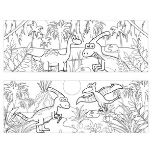 Mok dinosaurus om zelf in te kleuren Op is Op