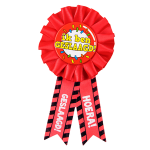 Rozet ik ben geslaagd Op is Op