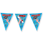 Vlaggenlijn Hoera Geslaagd blauw Op is Op