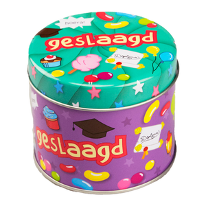 Snoepblikje Geslaagd Op is Op
