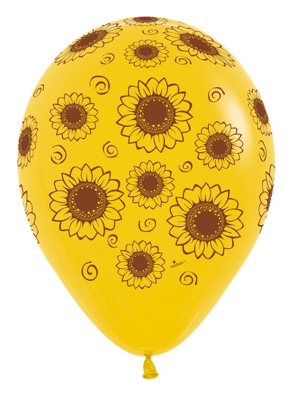 Ballonnen zonnebloemen 6 stuks