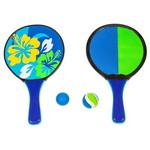 Tennis vangbal set blauw groen met klittenband