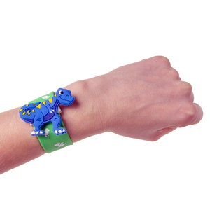 Klap armband met dinosaurus 6 stuks