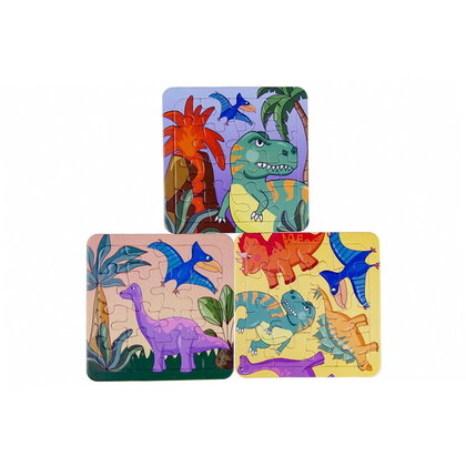 Mini puzzel Dinosaurus 3 stuks