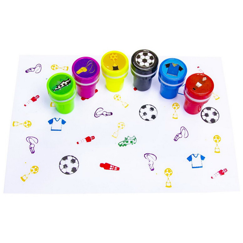 Stempel set Voetbal 6 stuks