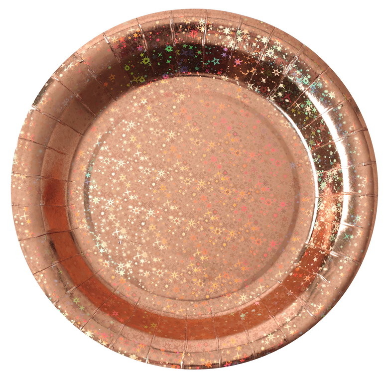 Bordjes rosé goud sparkle 10 stuks