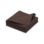 Servetten donkerbruin luxe airlaid 20 stuks Op is Op