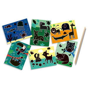 Scratch Art dieren Op is Op