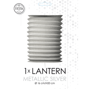 Globos Trek lampion zilver metallic 20cm Op is Op