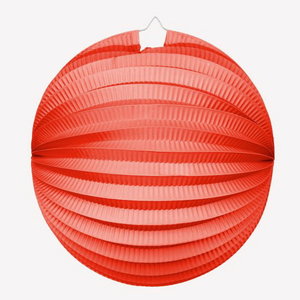 Lampion bol rood 23 cm