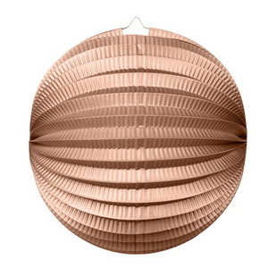 Bol lampion rosé goud 25cm