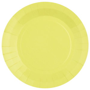 Bordjes pastel lichtgeel 10 stuks Op is Op