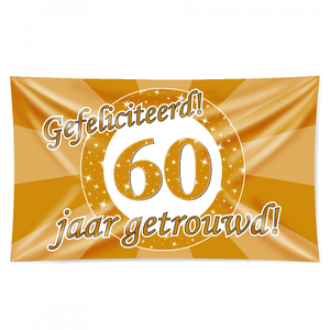 Vlag 60 jaar getrouwd groot