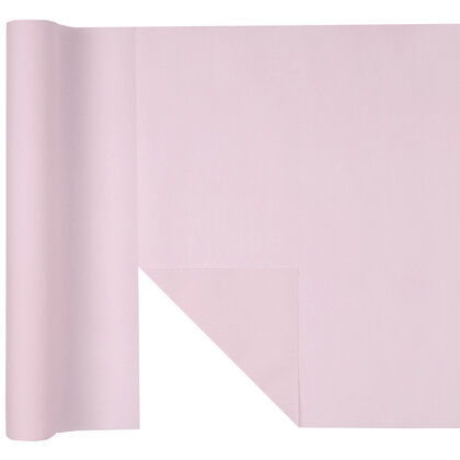 Tafelloper Airlaid pastel lichtroze afscheurbaar 4.8 meter