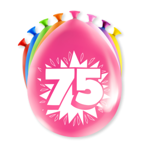 Ballonnen 75 jaar 8 stuks