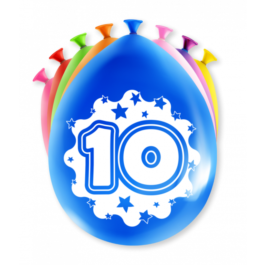 10 jaar ballonnen- Alle versiering voor een feestje- - Feestartikelen.nl