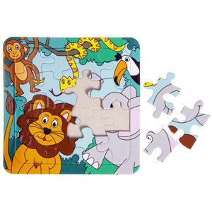 Mini puzzel Jungle 6 stuks