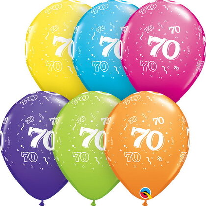 Ballonnen 70 jaar Qualatex 25 stuks