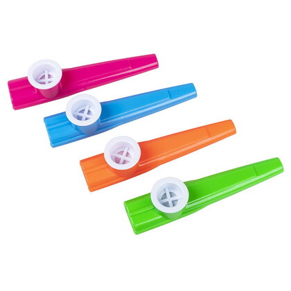 Kazoo plastic 1e klas kwaliteit 4 stuks