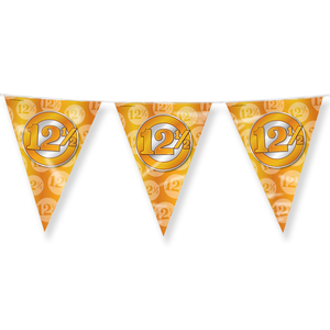 Vlaggenlijn 12.5 jaar getrouwd folie Op is Op