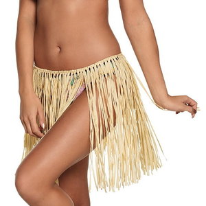 Hawaii rok kind NATUREL kort Raffia 40cm