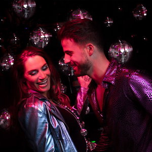 Tiara met 7 discoballen deluxe Op is Op
