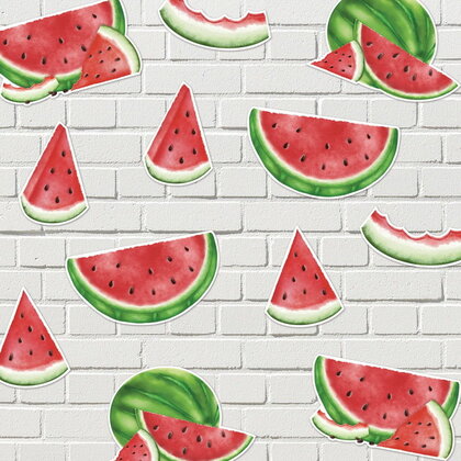 Decoraties Watermeloen 6 stuks