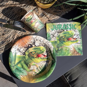 Bordjes Dino Jurassic 10 stuks Op is Op