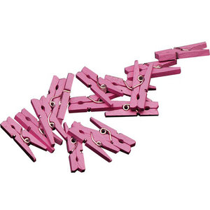 Wasknijpers roze 20 stuks