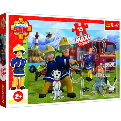 Puzzel Brandweerman Sam maxi 15 stukjes