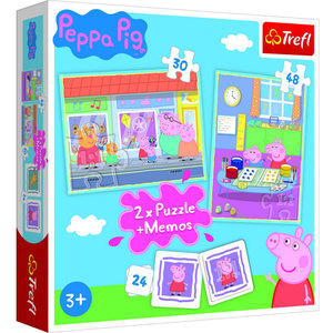 Puzzels en Memo spel Peppa Pig