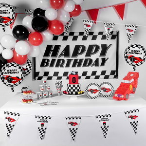 Vlag Autorace Speed Happy Birthday