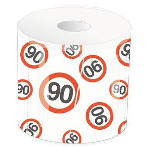 Toiletpapier 90 jaar verkeersbord