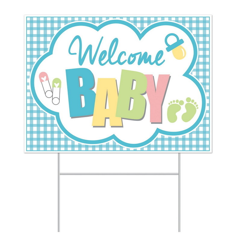 Tuinbord Welcome baby