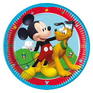 Gebaksbordjes Mickey Mouse & Pluto 8 stuks