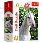 Mini Puzzel wit paard 54 stukjes Op is Op