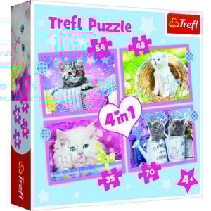 Puzzels katten 4 in 1 luxe doos Op is Op