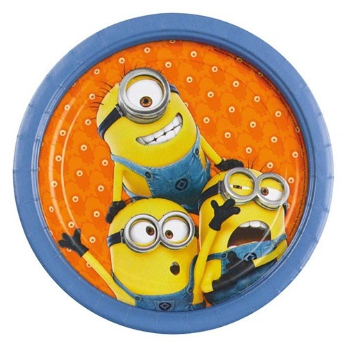 Minions-Kartonnen-wegwerp-borden-oranje - Maat One-size