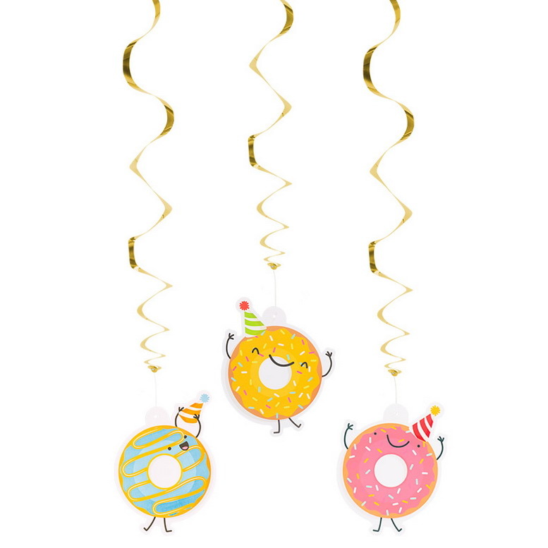 Hangdecoratie Donuts 3 stuks