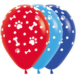 Ballonnen met hondenpootjes en botjes 5 stuks