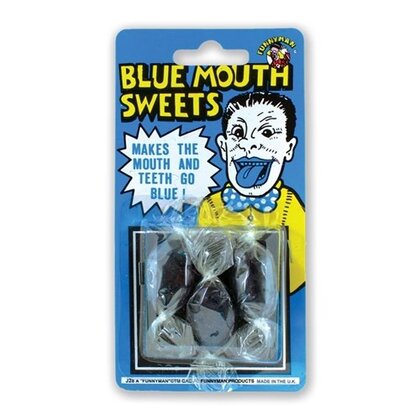 Blauwe mond snoepjes 3 stuks