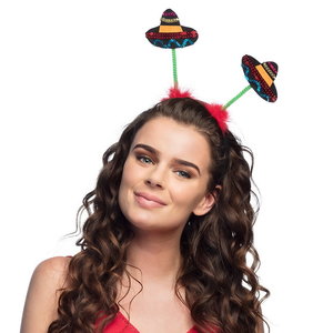 Diadeem met wiebelende Sombrero's Op is Op