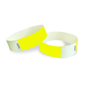 Polsbandjes fluor geel 5 stuks