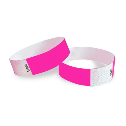 Polsbandjes fluor roze 5 stuks